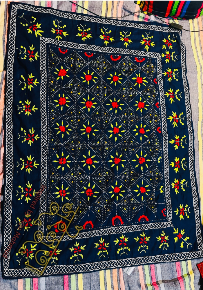 Midnight Floral Baby Kantha – রাতের ফুল ডিজাইন | Re-create Available | SBPK-2018-001 - Image 2