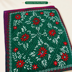 Emerald Blossom Baby Kantha – সবুজ ফুলেল ডিজাইন | SBPK-2018-003