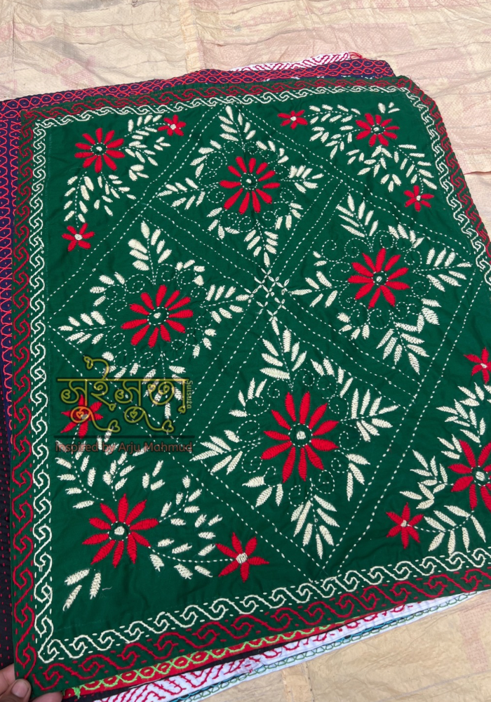 Emerald Blossom Baby Kantha – সবুজ ফুলেল ডিজাইন | SBPK-2018-003 - Image 2