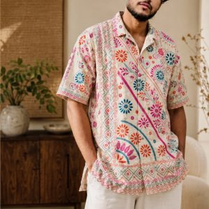 Suisuta Heritage Smart Shirt – হাতে কাজের ইয়াং মেনস ফতুয়া