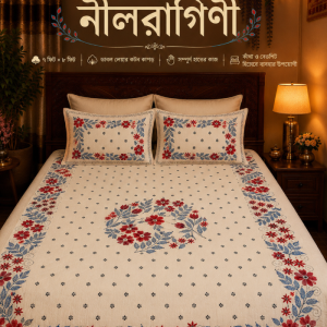 নীলরাগিণী | Neel Ragini – Suisuta Handmade Nakshi Kantha Bed Cover