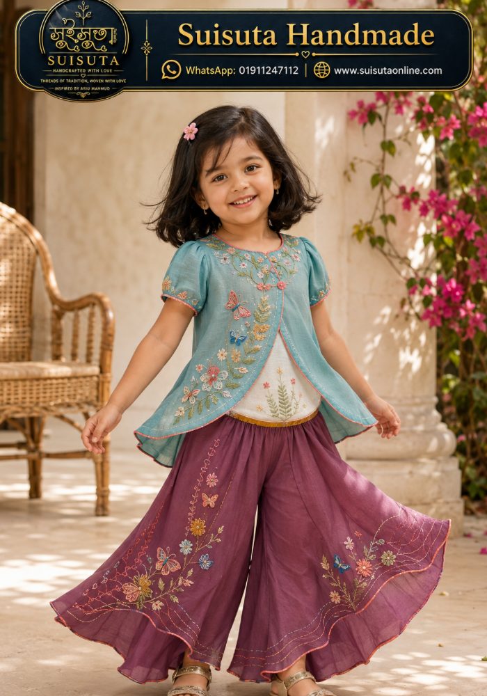 Suisuta Handmade Kids Dress – বাঙালি ঐতিহ্যের হাতে তৈরি বাচ্চাদের পোশাক