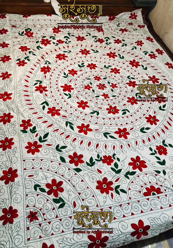 Suisuta Handmade | ২০১৮ King Size Fast Model Nakshi Kantha - Image 9