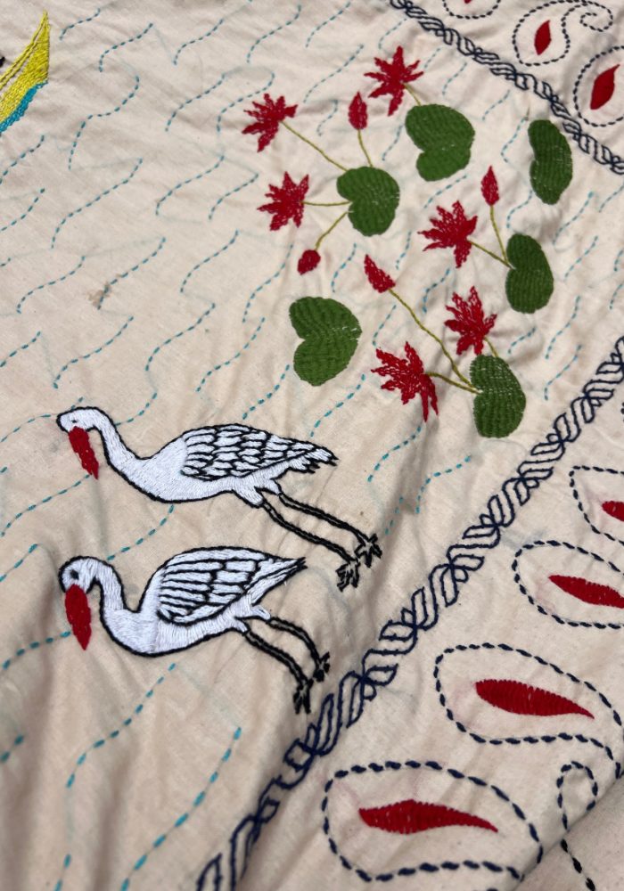 Suisuta Handmade R4-003 | Premium Village Scene Handmade Nakshi Kantha – Booking Offer - Image 8