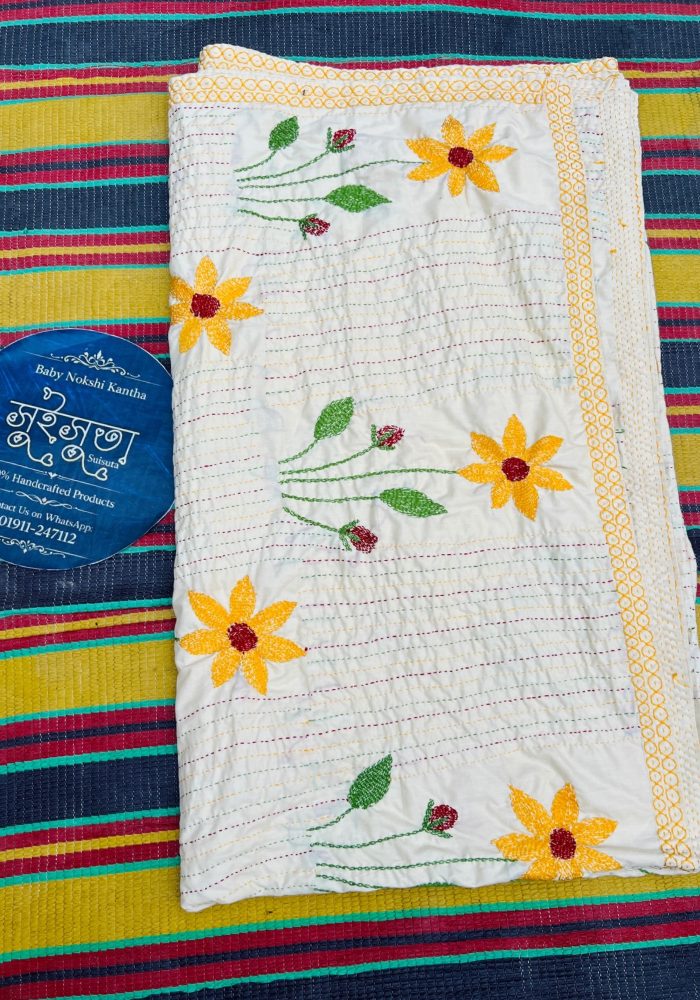 Suisuta Handmade R1-009 | Premium Floral Nakshi Kantha – Booking Offer - Image 10