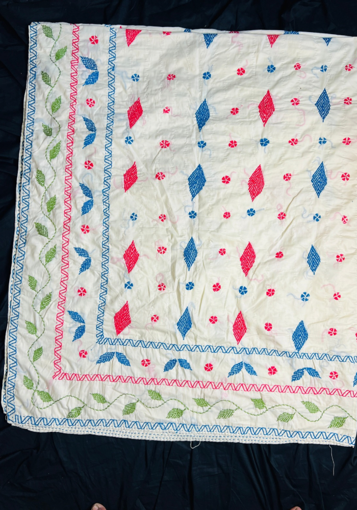 Suisuta Handmade | ফুলঝরা সোনালি Nakshi Kantha - Image 2