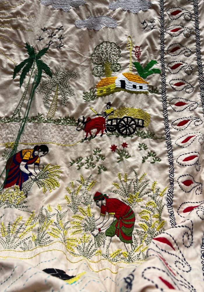 Suisuta Handmade R4-003 | Premium Village Scene Handmade Nakshi Kantha / Booking offers price - Image 3