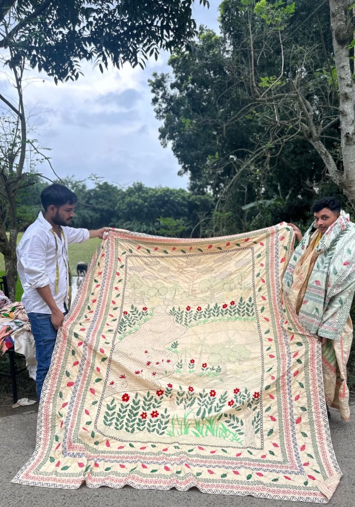 Suisuta Handmade | Premium Village Landscape Nakshi Kantha | Handmade in Bangladesh - Image 8