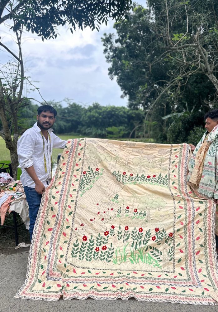 Suisuta Handmade | Premium Village Landscape Nakshi Kantha | Handmade in Bangladesh - Image 6