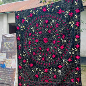 Suisuta Handmade | কালো গোলাপি রাজকীয় Nakshi Kantha