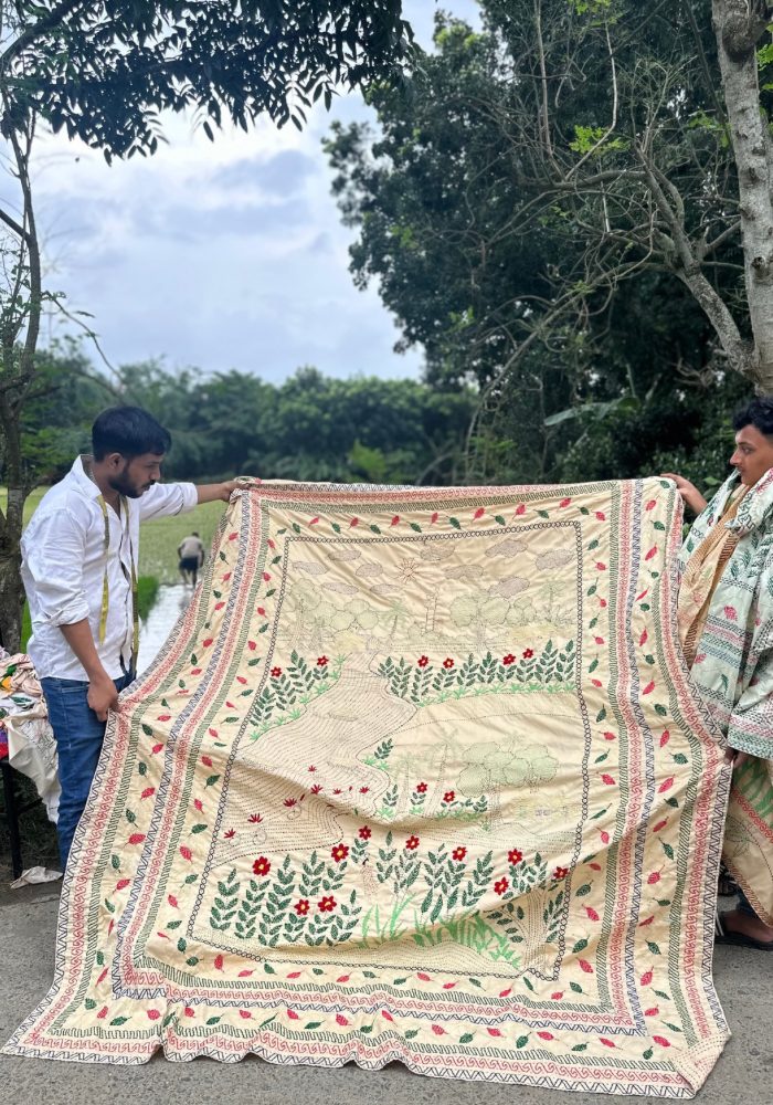 Suisuta Handmade | Premium Village Landscape Nakshi Kantha | Handmade in Bangladesh - Image 2