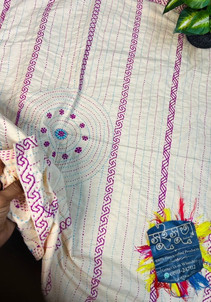 Suisuta Handmade Baby Nakshi Kantha | বেবি নকশী কাঁথা – SBP 1-099 - Image 3