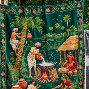 Village Heritage Nakshi Kantha – Hand Stitched Rural Bengal Story | Suisuta Handmade