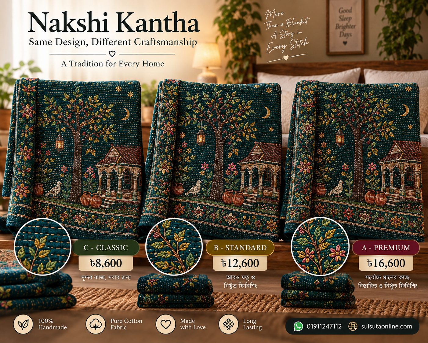 Village Story Handmade Collection – Custom Nakshi Design - Image 3