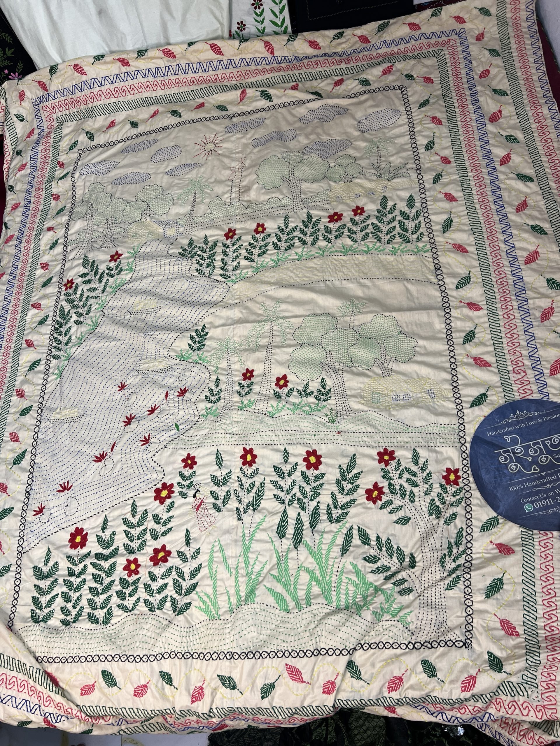 Suisuta Handmade Nakshi Kantha | Only 1 Piece Ready Stock | King Size Handmade Kantha Bangladesh - Image 3
