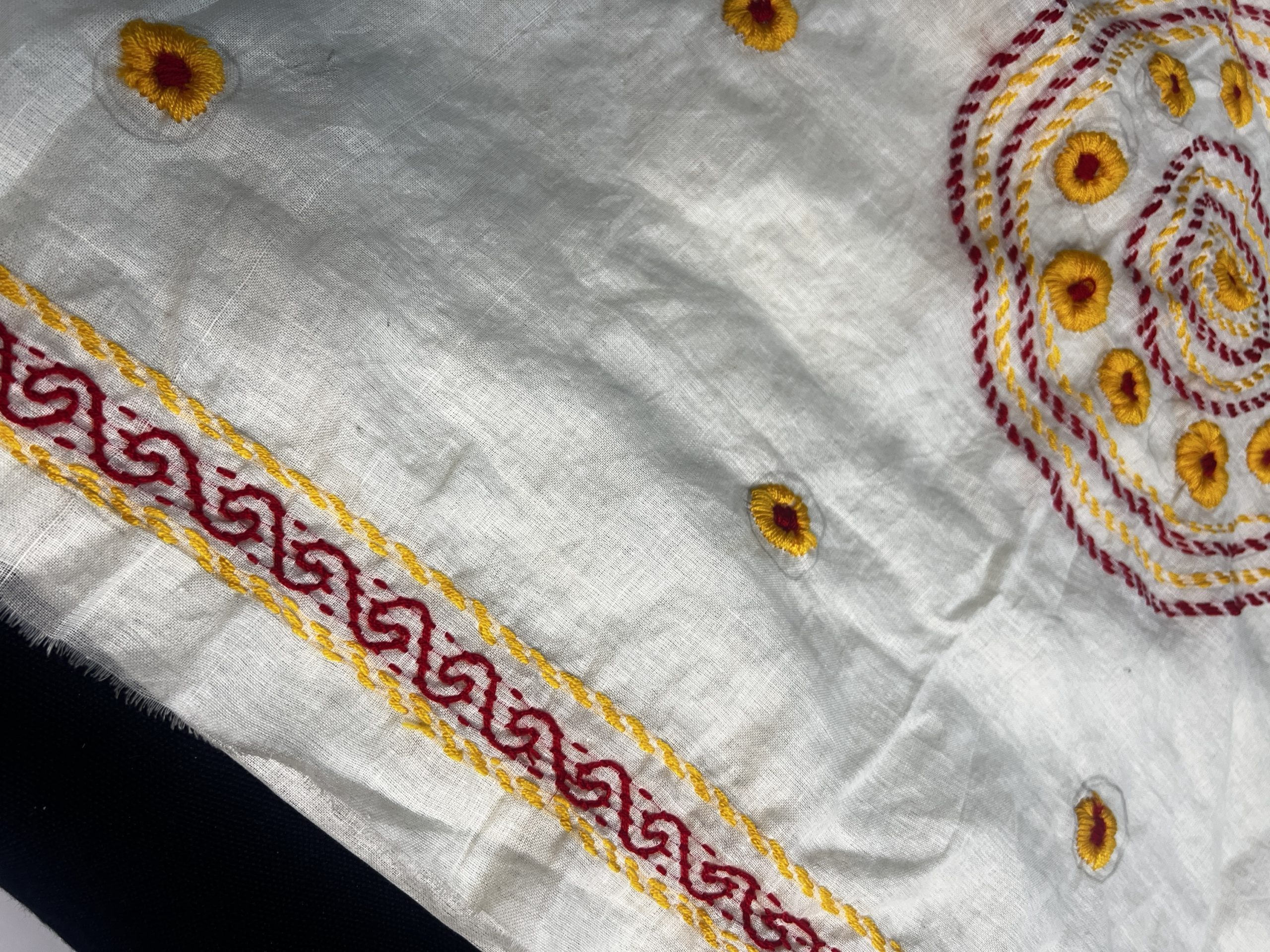 Suisuta Handmade – Cotton Katha Stitch Hand Embroidered Saree | SA-001 - Image 2